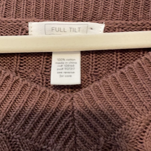 Tilly’s XS cropped brown long sleeve sweater - Picture 3 of 3